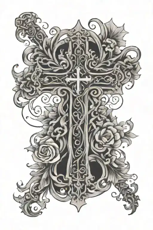 Cross Surrounded By Bible Verse