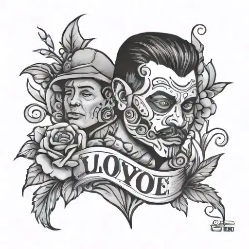 Carlos With Mexican Flowers And Love You