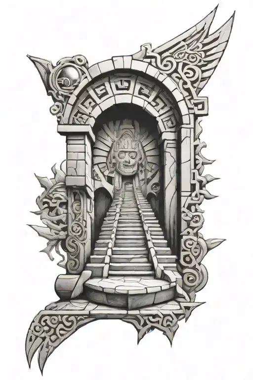Aztec Staircase To A Stargate Portal Viking Inspired