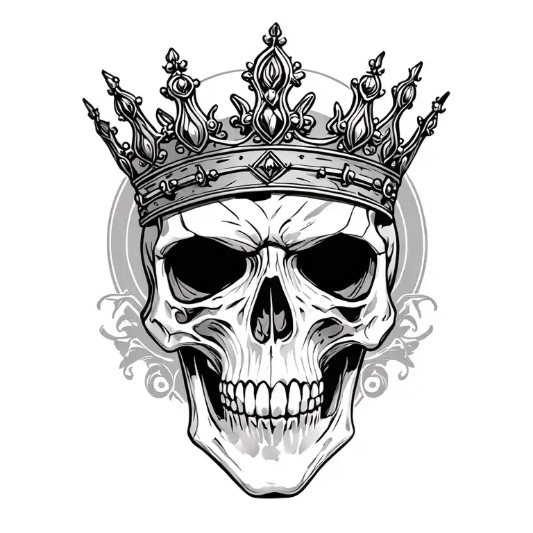 Skull Wearing A Crown