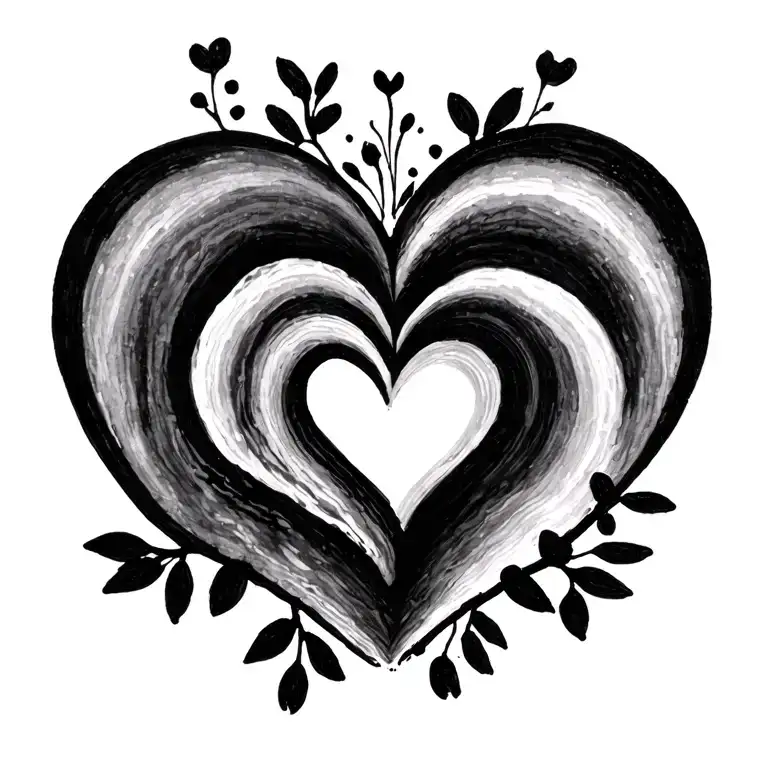 Mother Daughter Thumbprint Heart