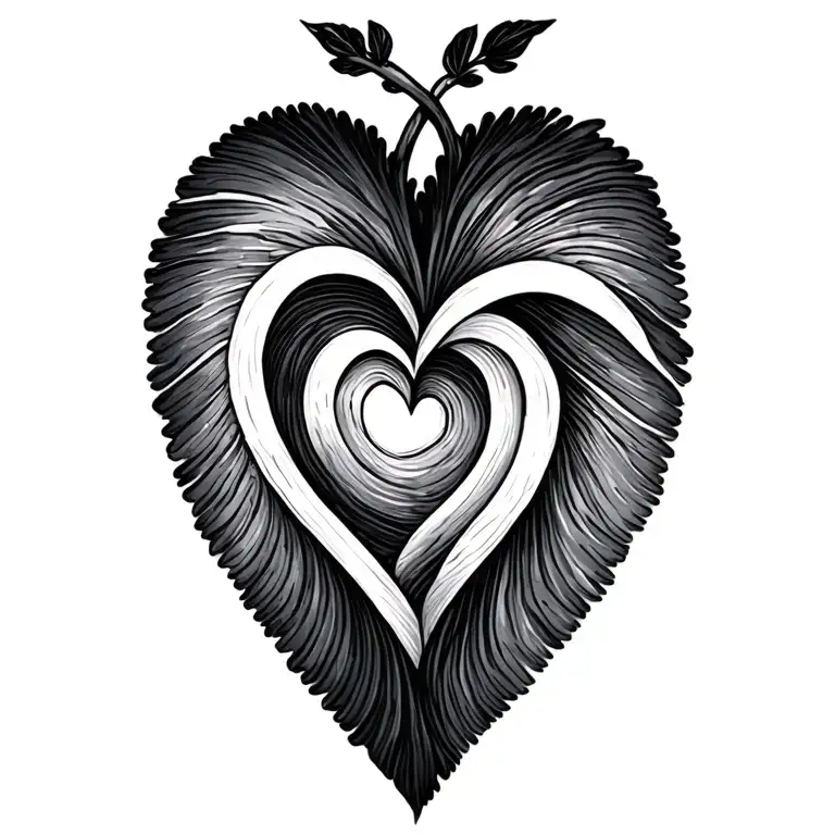 Thumbprint Heart Intertwined