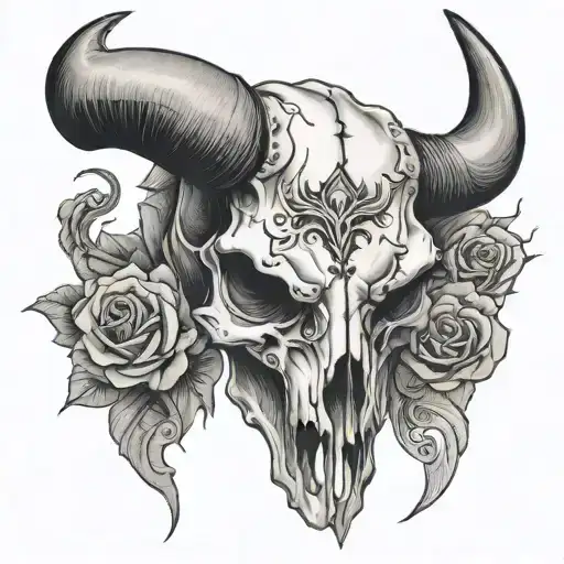 Oddities And Western Bull Skull Arm Sleeve