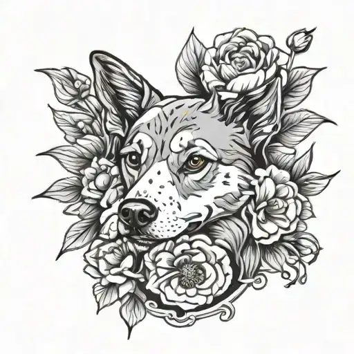 Dog And Flower Paste