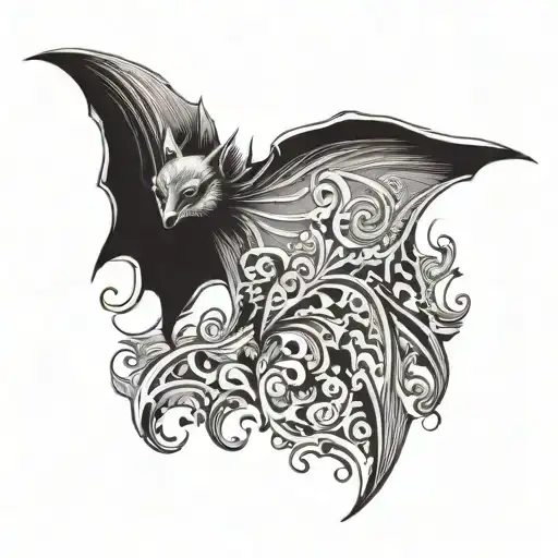 Bat With Patterns On The Back