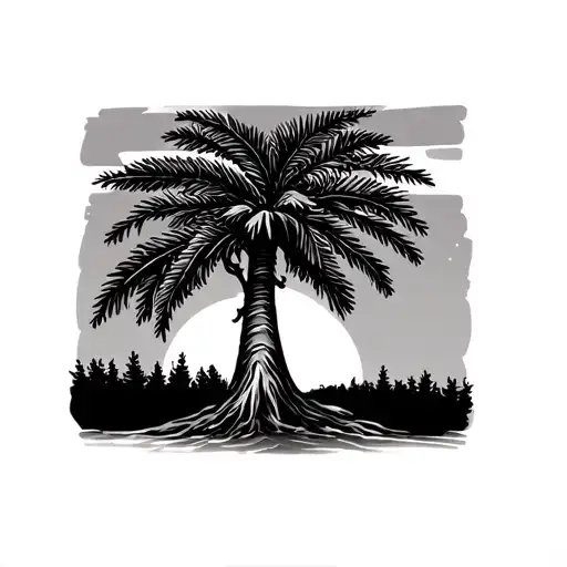 Pine Tree And Palm Tree Crossed