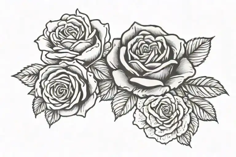 Roses And Cat Foot Prints