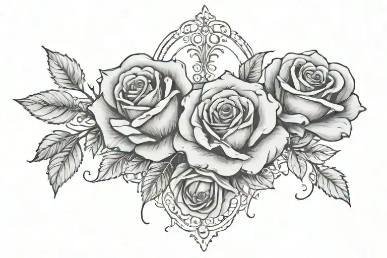 Roses And Cat Foot Prints