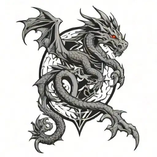 Tesla With Dragon Motif