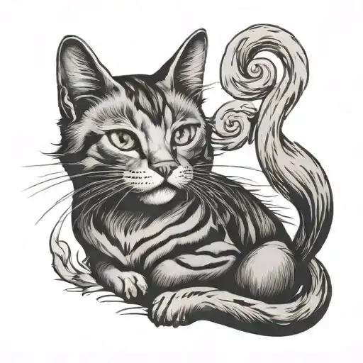 Cat Sitting On Snaggletooth