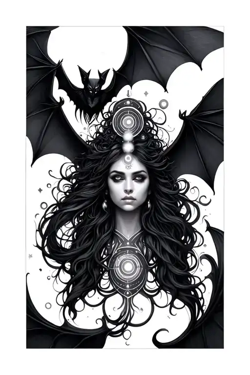 Chakra And Bats Flying