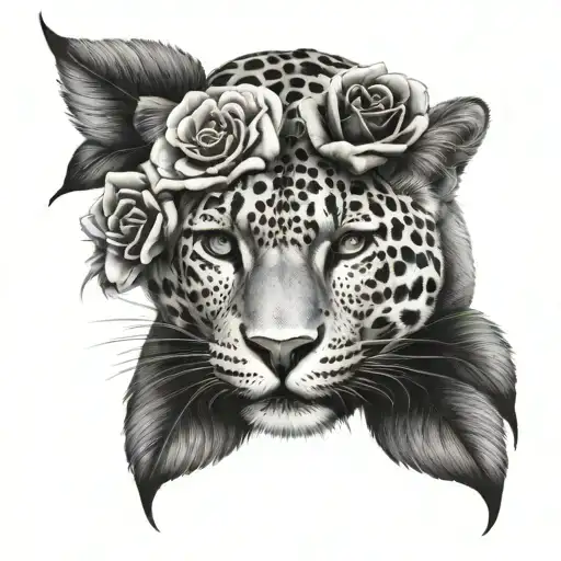 Leopard Et Rose