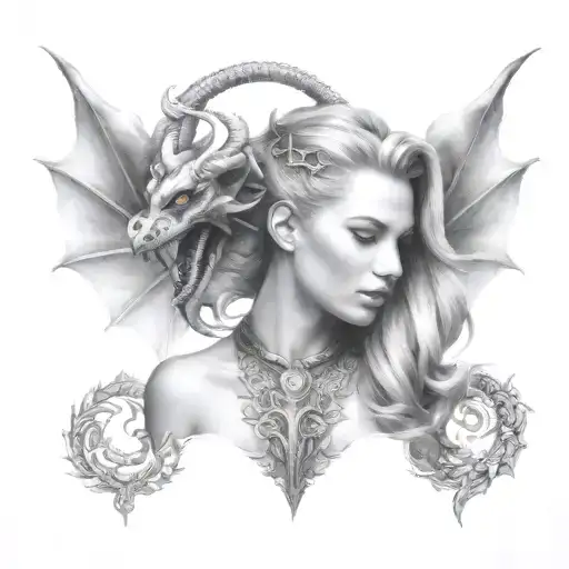 Bigger Dragon Horns And Blond For The Woman