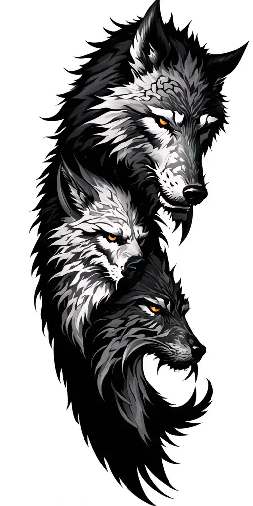 Tyr And Fenrir Forearm Tattoo Design