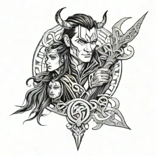 Loki And Key Intertwined