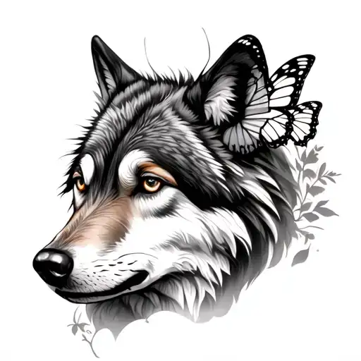 Wolf And Butterfly