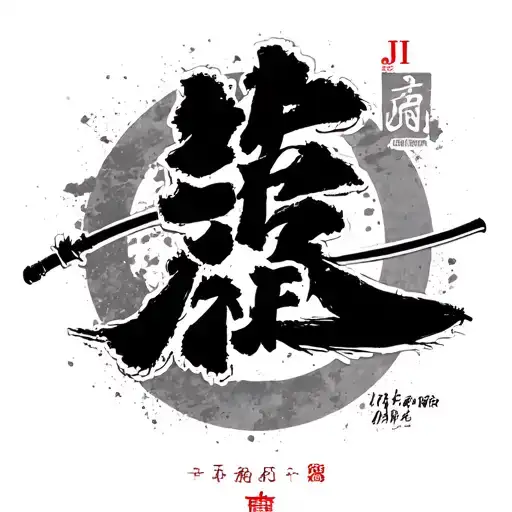 J I In Japanese Text Then Samurai Bg