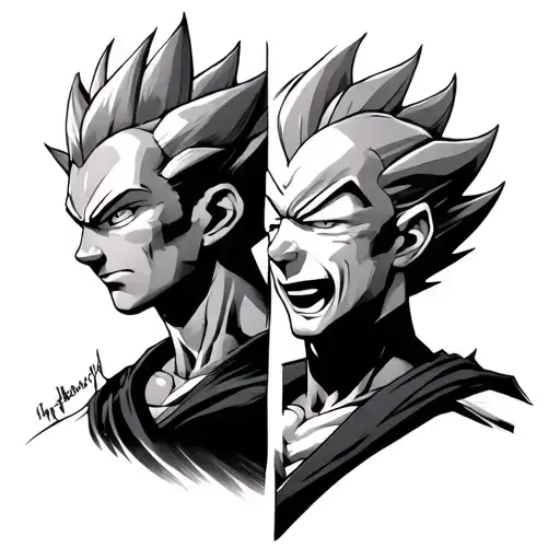 Vegeta Majin And Ssg Merging In