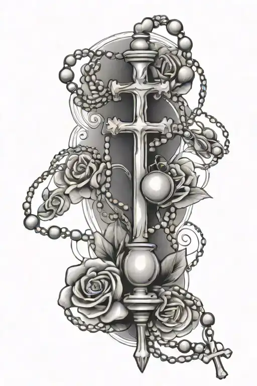 Rosary Beads Around Arm