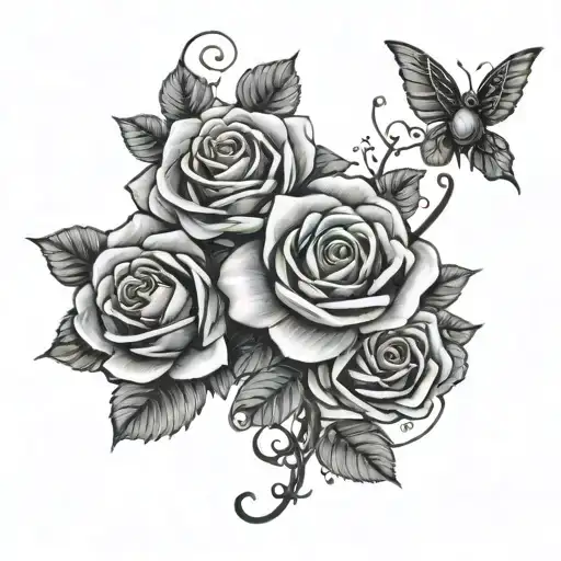 Roses And Zodiac Symbols