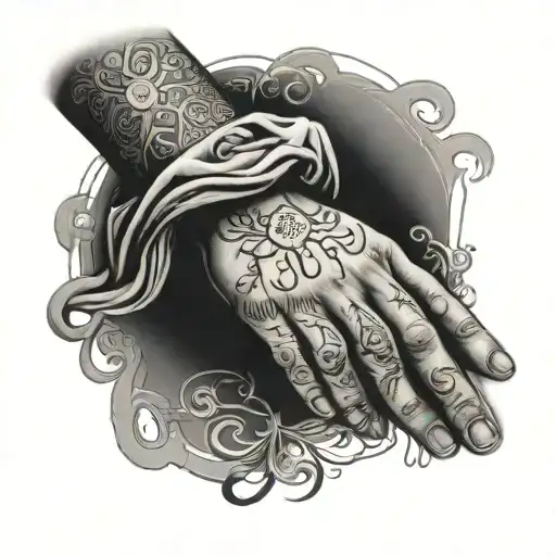 Jesus Hands With A Scripture Verses Flowing