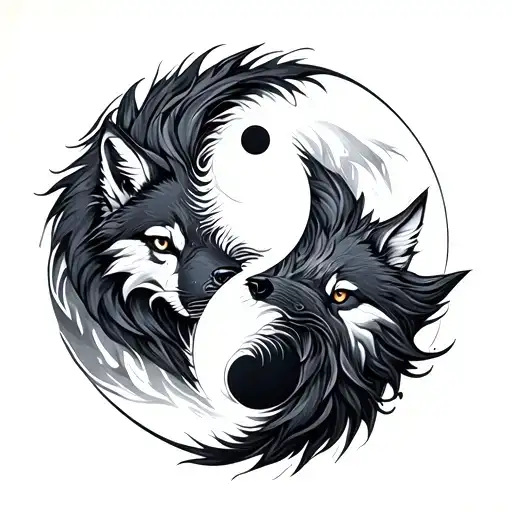 Wolf Yin Yang