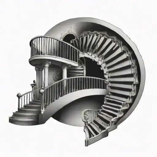 Piano Keys As A Spiral Stair Way To Heaven