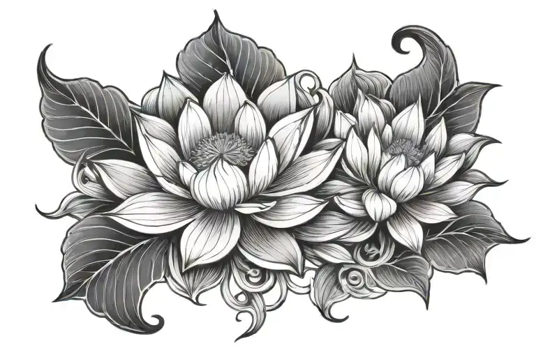 Lotus Flower Intertwined