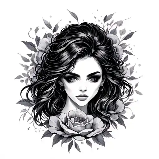 Tiffani In Calligraphy Style With A Shaded Background