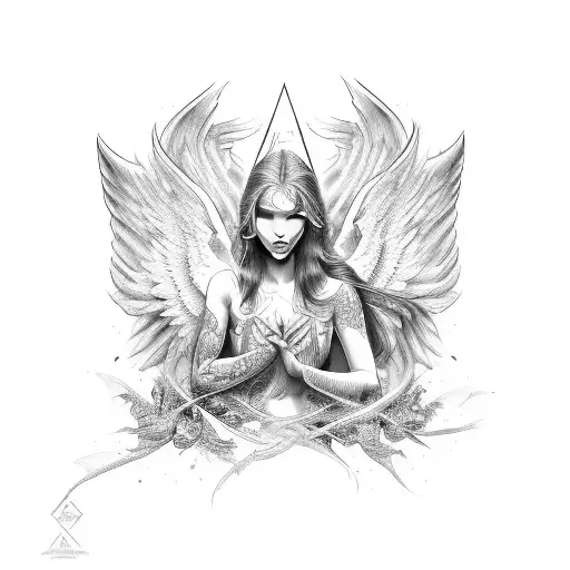 Different Angel Designs On A Sleeve