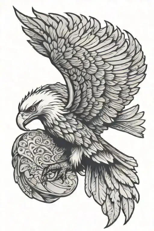 Flying Eagle And Heart