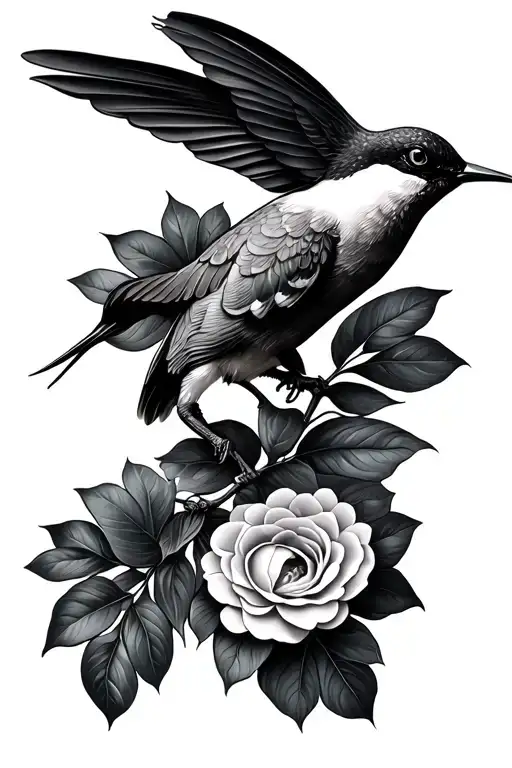 Draped Sampaguita With Hummingbird