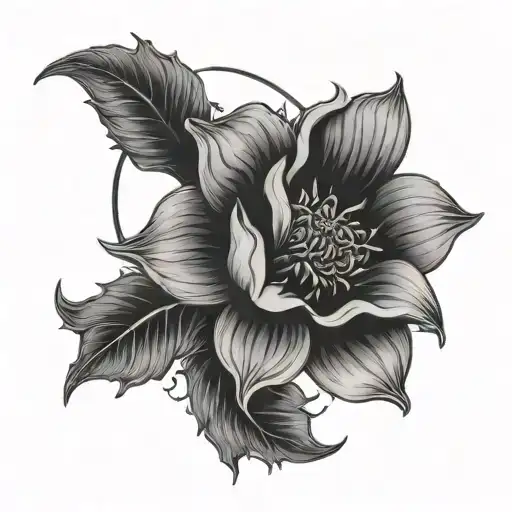 Moon And Flower Growing