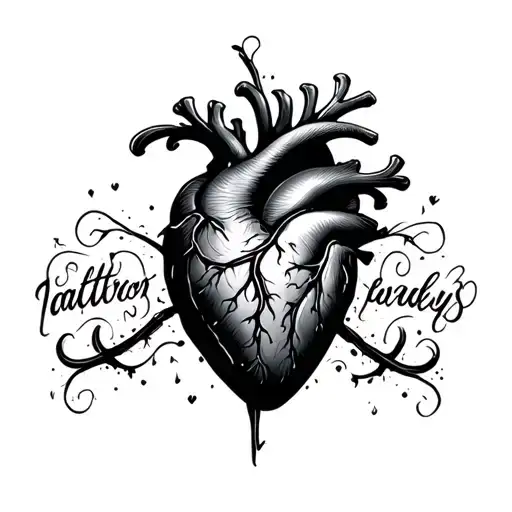 Heart With An Inside And Writing In The Dark Has Vertical