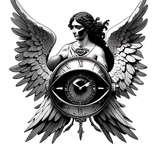 Angel San Miguel And Above The Angel A Watch In The Form Of An Eye