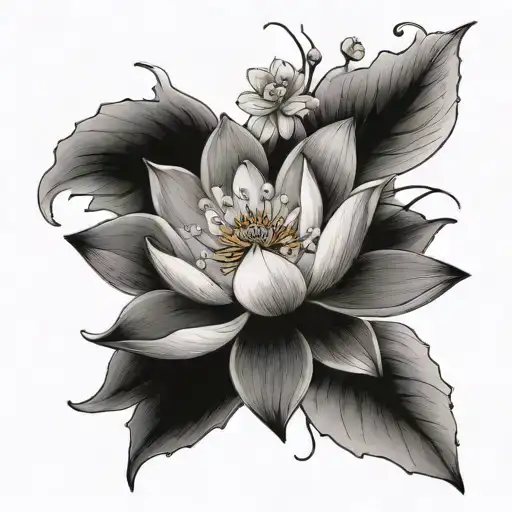 Lotus Flower Blooming Cherry Blossom