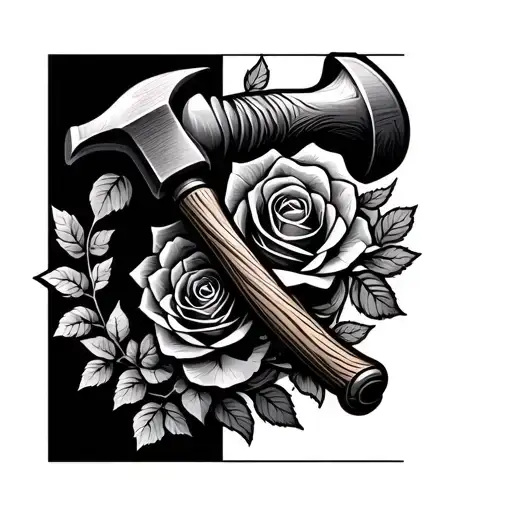 Hammer With Rose Vine Wrapping