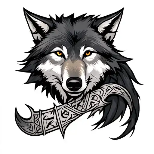 Wolf And Viking Runes
