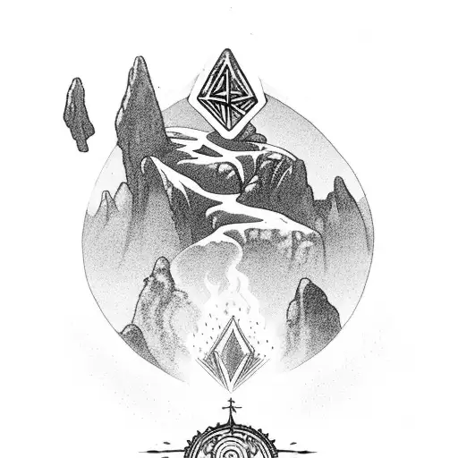 A Mystical Tarot Card Featuring A Rock Formation As The Main Element