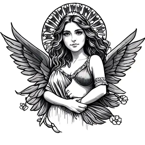 Female Little Tattoo Of Freedom And Friendship