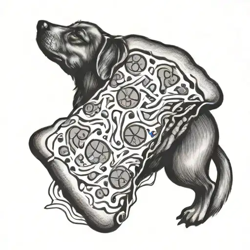 Pizza Dog Sister Tattoos One Holding