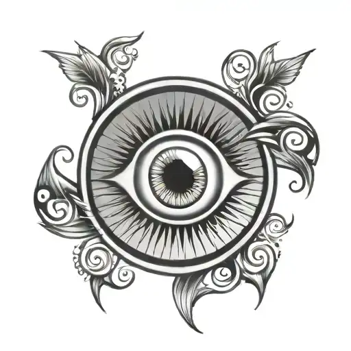 New Beginning Peace Evil Eye Symbol Integrated