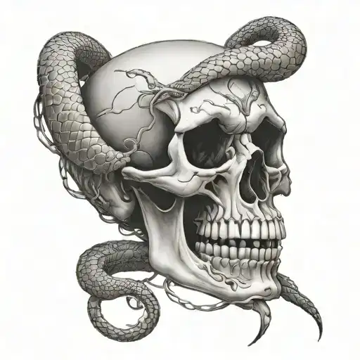 Skull And Snake