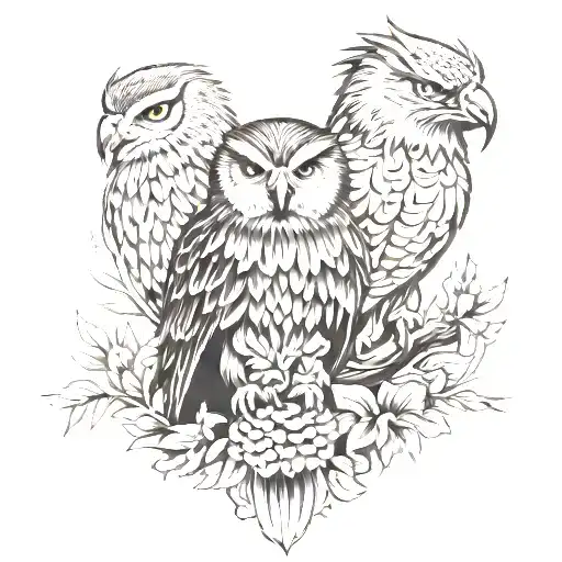 Owl And Eagle