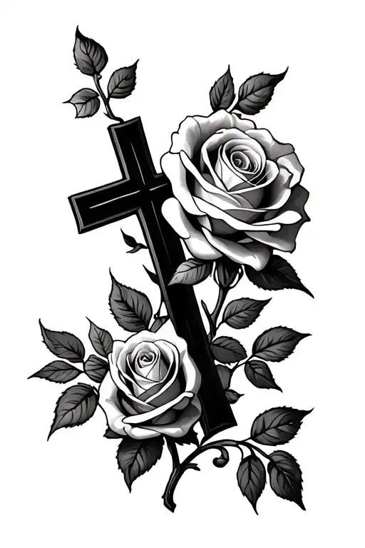 Rose With Cross