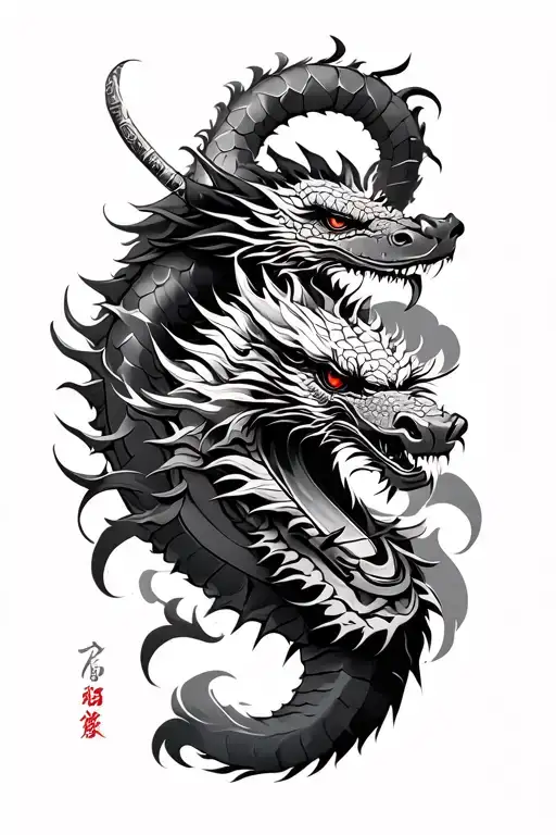 Samurai And Dragon
