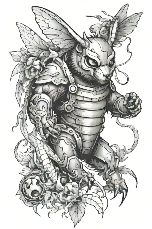 Hornet With A Bear And A Wild Theme Leg Sleeve