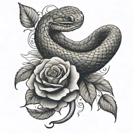 Snake And Roses