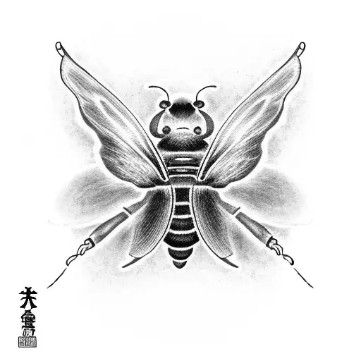 Death Moth Japanese Samurai