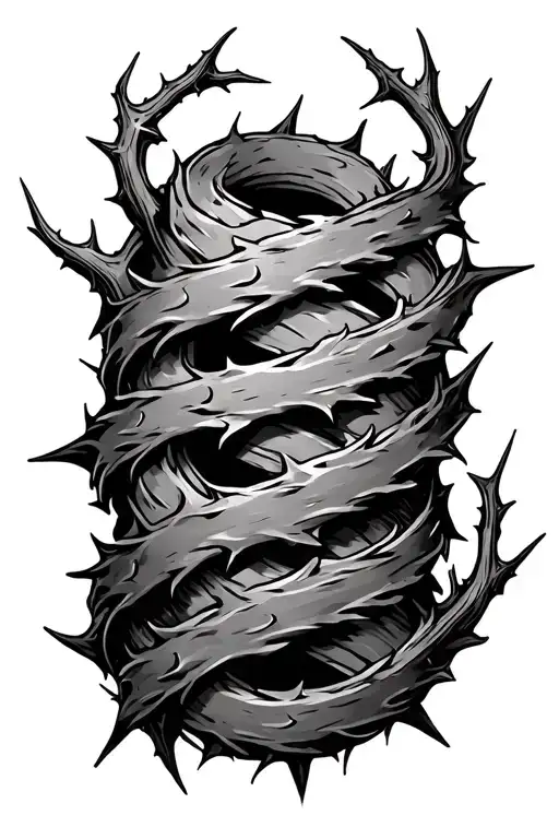Thorns Wrapped Round Forearm